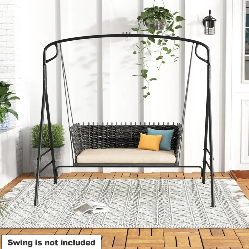 Outdoor Swing Stand A Frame Metal Swing Frame for Hammock Chair Patio Backyard Use