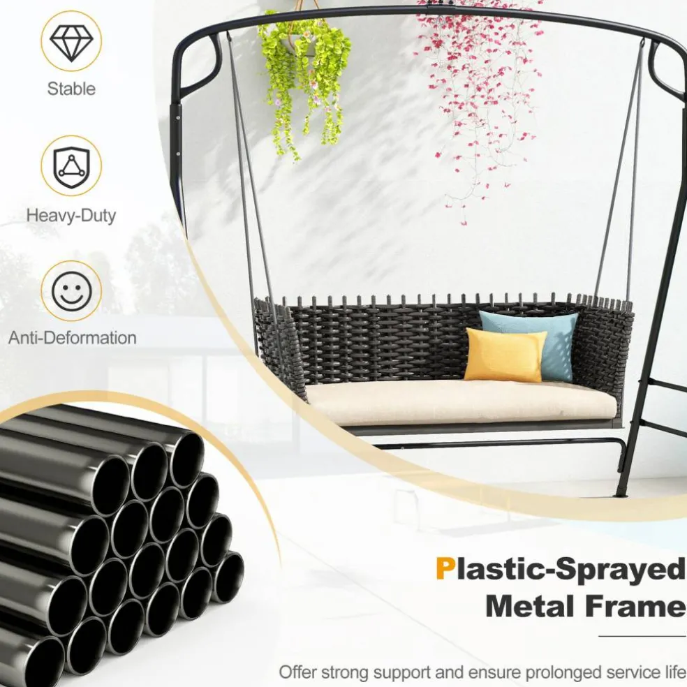 Outdoor Swing Stand A Frame Metal Swing Frame for Hammock Chair Patio Backyard Use