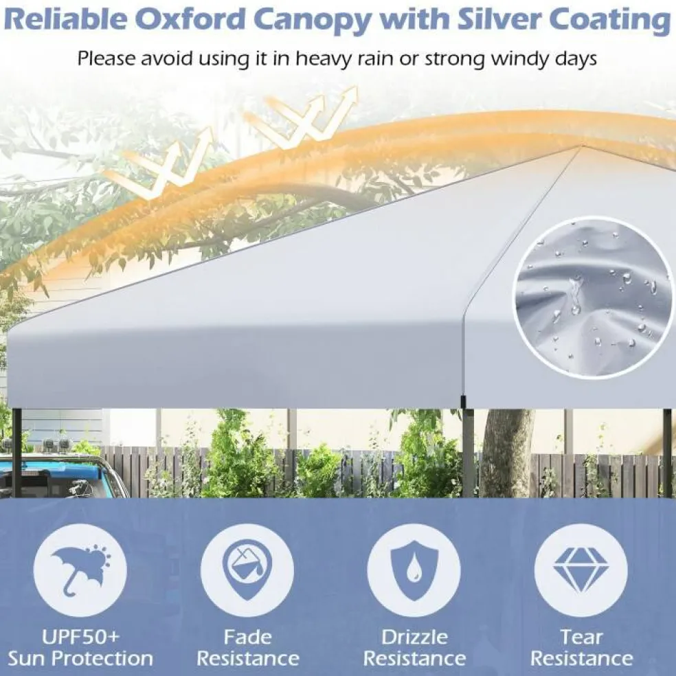 Outdoor 10x10 FT Pop Up Canopy with Portable Carrying Bag