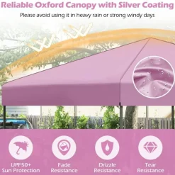 Outdoor 10x10 FT Pop Up Canopy with Portable Carrying Bag