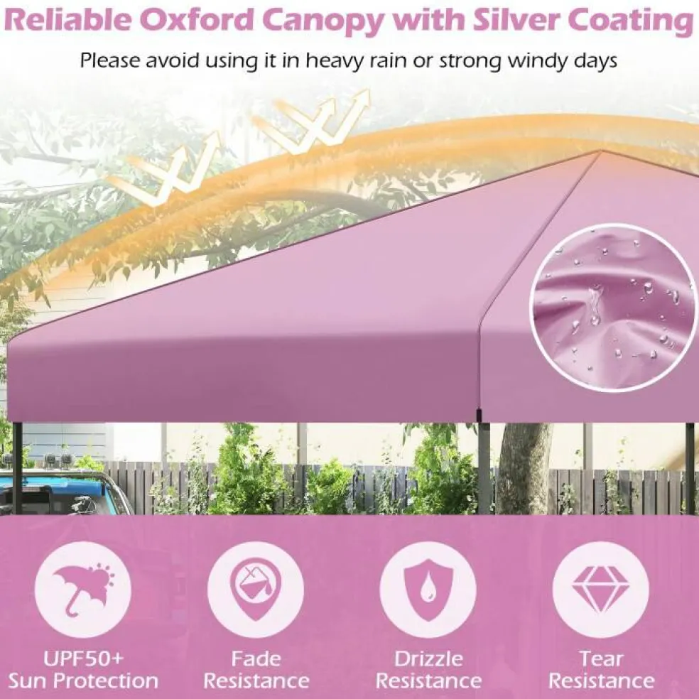 Outdoor 10x10 FT Pop Up Canopy with Portable Carrying Bag