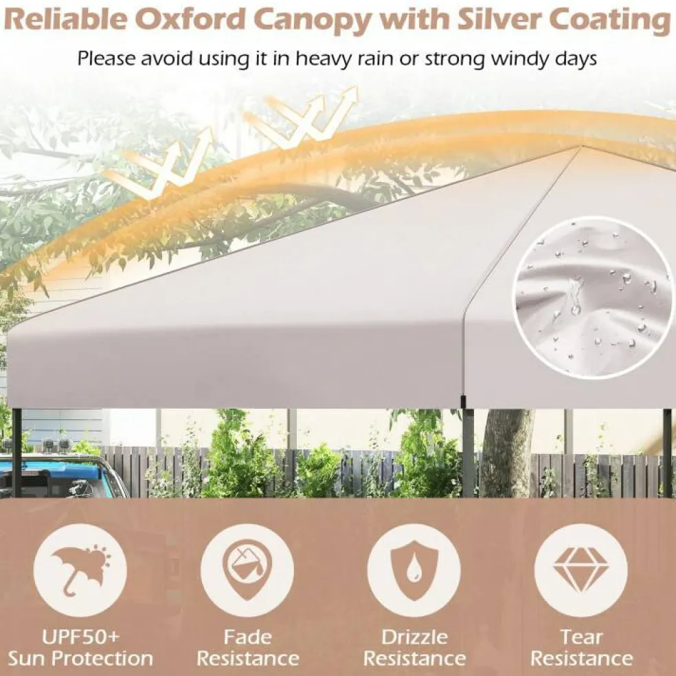 Outdoor 10x10 FT Pop Up Canopy with Portable Carrying Bag