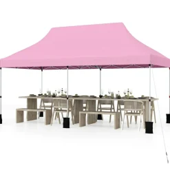 Outdoor 10x20 Portable Canopy Tent with Side Panels and Carry Bag