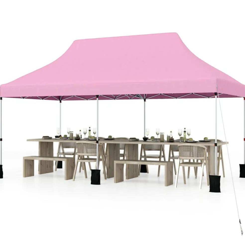 Outdoor 10x20 Portable Canopy Tent with Side Panels and Carry Bag