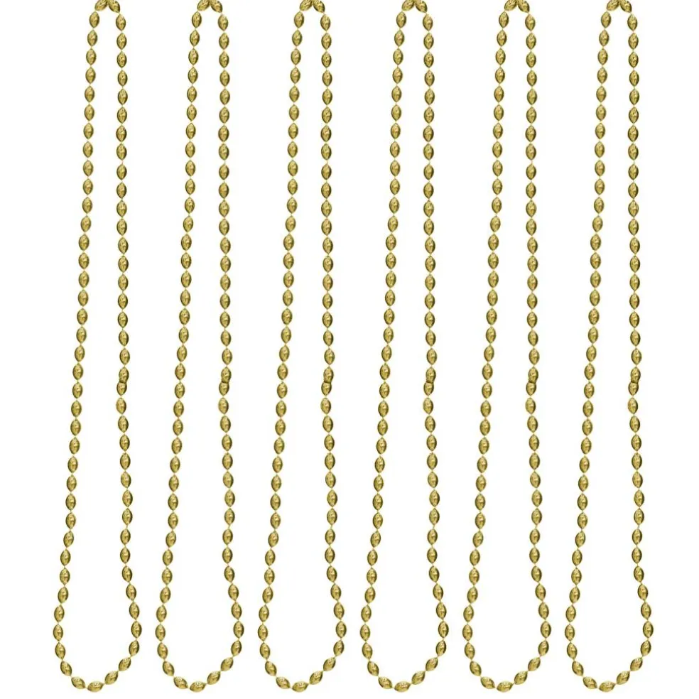 Oval Plastic Party Bead Necklaces, 6ct.