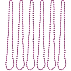 Oval Plastic Party Bead Necklaces, 6ct.