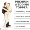 "Over the Threshold" Wedding Bride and Groom Cake Topper Figurine