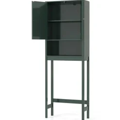 Over the Toilet Storage Cabinet with Fluted Doors and Shelf