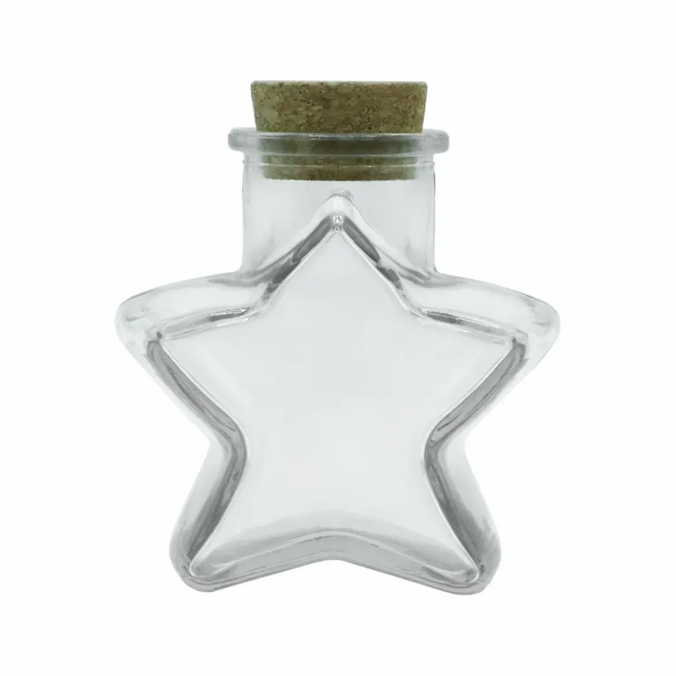 5oz. Clear Glass Star Bottle with Cork by Ashland®