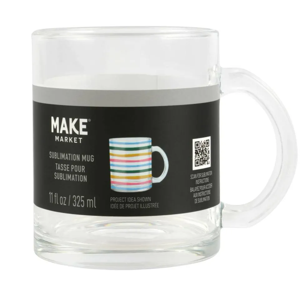 11oz. Clear Glass Sublimation Mug by Make Market®