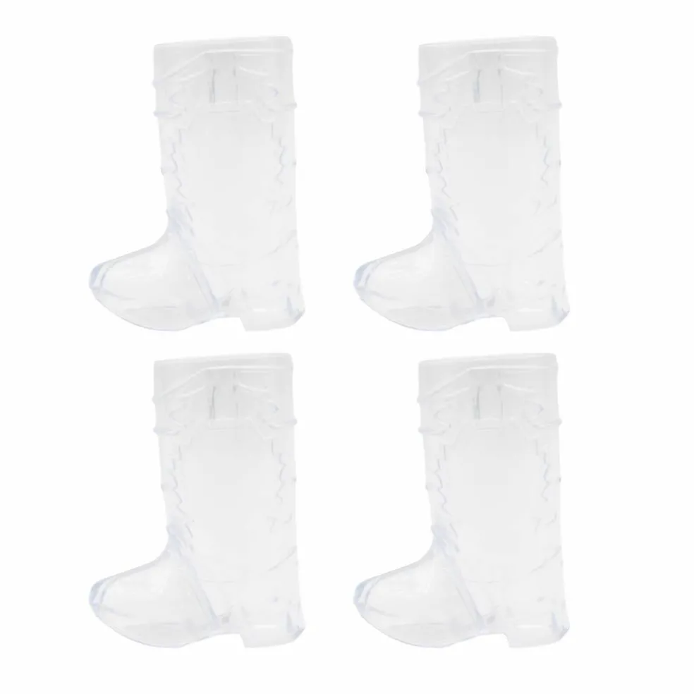 1oz. Clear Plastic Boot Shot Cups, 4ct.