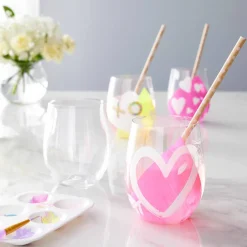 12oz. Clear Plastic Stemless Wine Glasses by Celebrate Itâ„¢, 20ct.