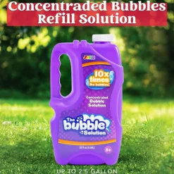 32 OZ Concentrated Bubble Solution for Bubble Machines (Up to 2.5 Gallons), Concentrated Solution Refills for Machine, Wands, Blower, Easter, Kids, Parties