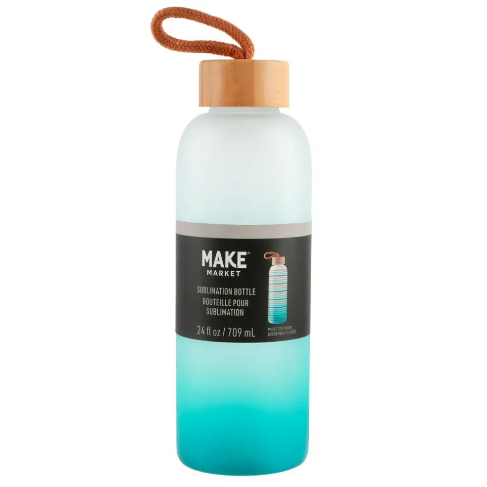 24oz. Frosted Glass Sublimation Bottle by Make Market®