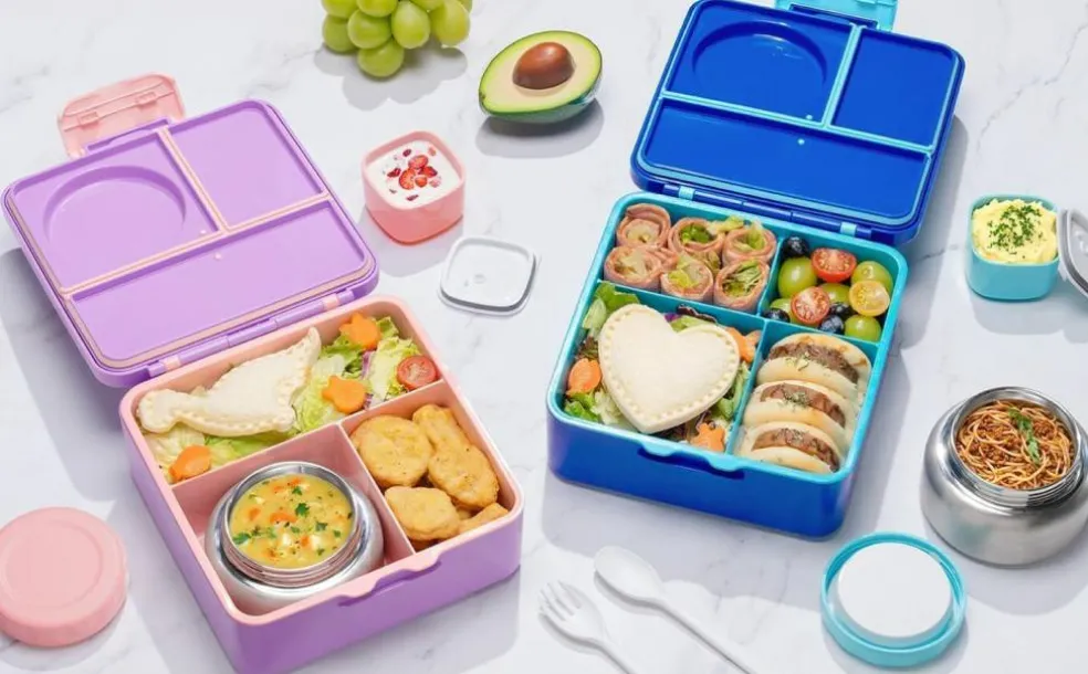 60oz Leakproof Bento Lunch Box for Kids with 8.5oz Thermo Food Jar
