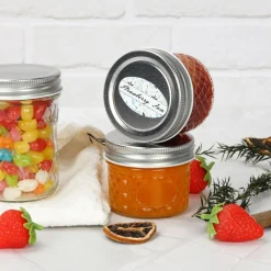 4 oz Mason Jar with Airtight Lids,20 Pack Wide Mouth Small Glass Mason Jars,100ml Mini Glass Canning Jar Kitchen Storage Jars for Jams,Fruits Salad,Baby Foods,Jellies,Spices,Nuts,Handmade Desserts