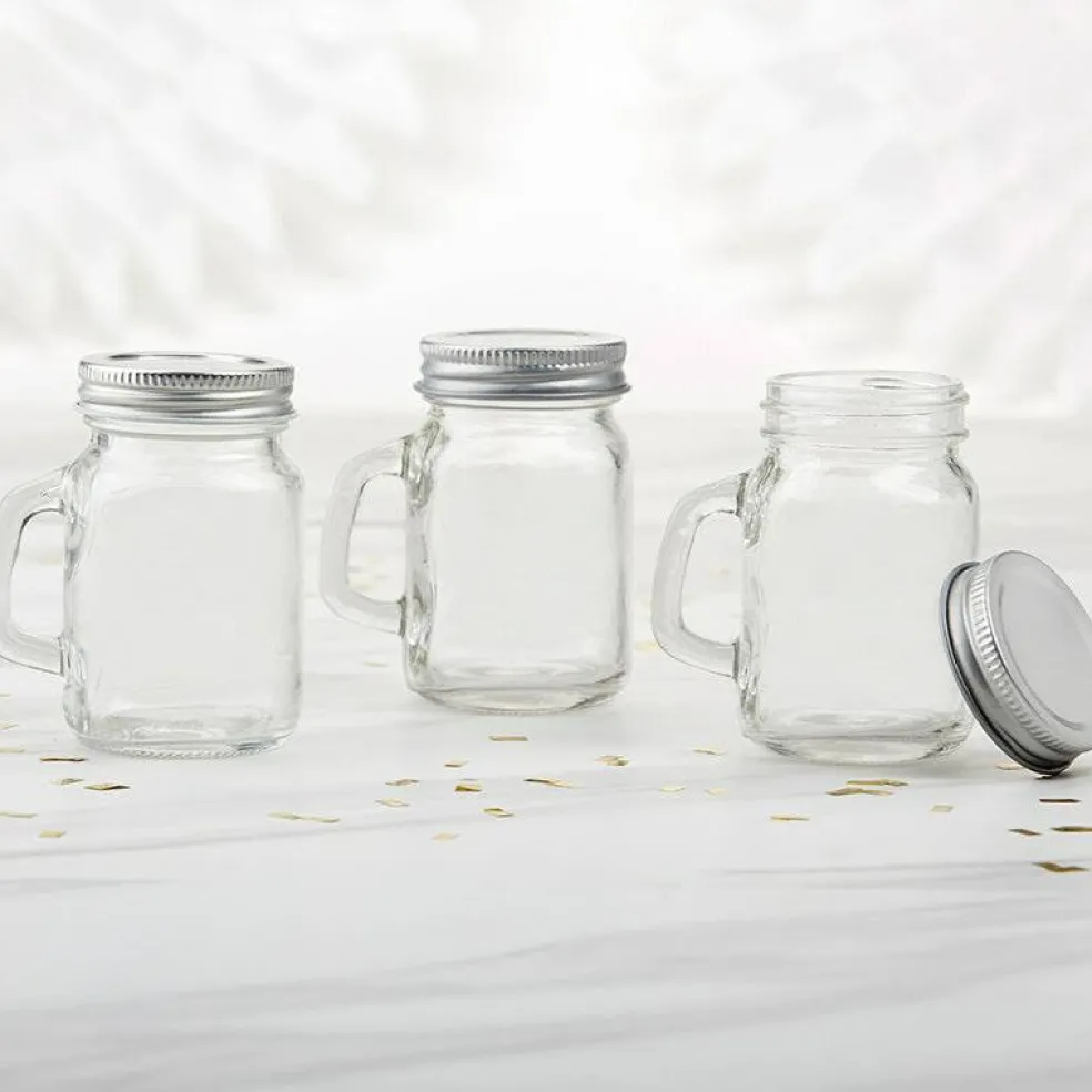 4 oz. Mini Mason Mug Shot Glass with Lid - DIY (Set of 12)