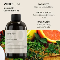 4oz NO. 5 Fragrance Oil for Soap & Candle Making, Premium Essential Oil Scent for Soy Candles, Body Butter, Perfume, Laundry & DIY Crafts (USA Made)