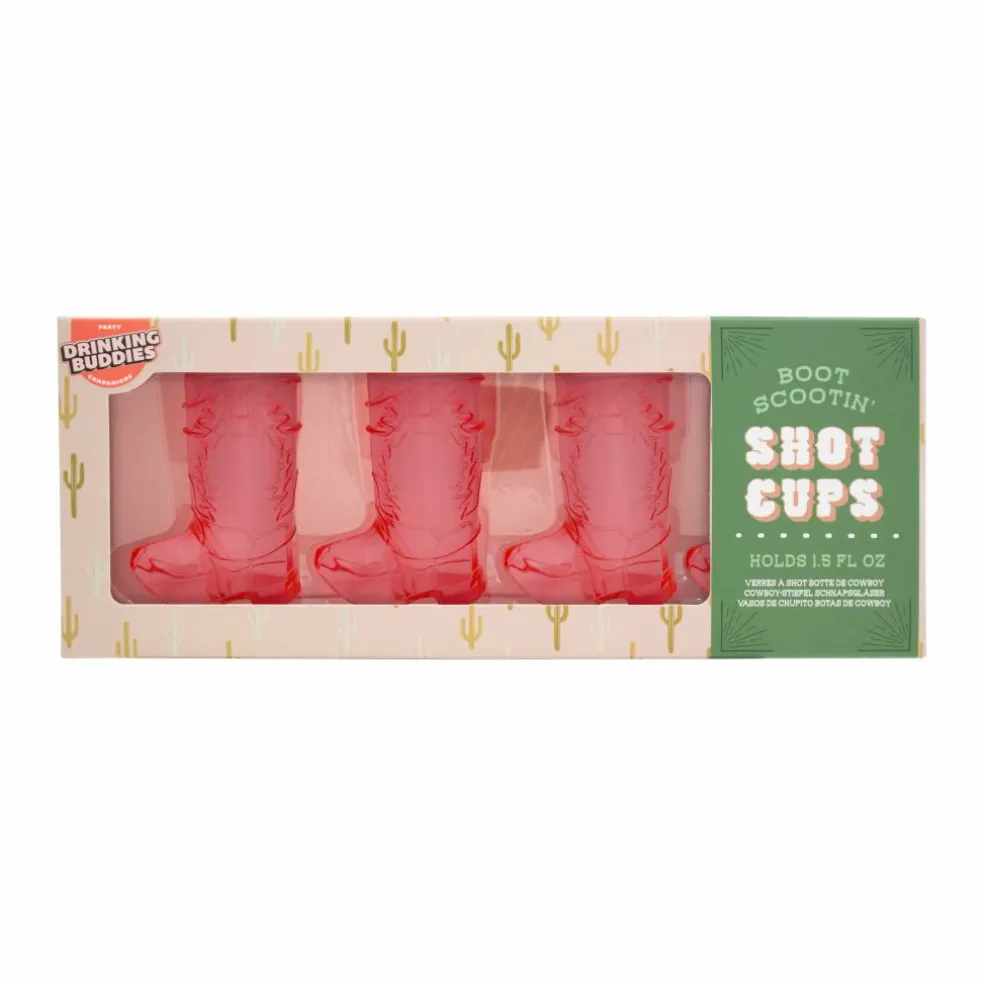 1.5oz. Pink Boot Scootin' Shot Cups, 4ct.