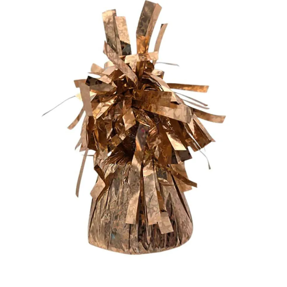 6oz. Rose Gold Print Foil Fringe Balloon Weight