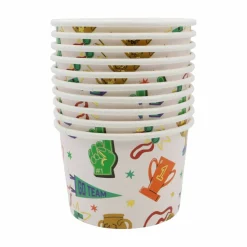 8oz. Team Spirit Paper Snack Cups, 10ct. by Celebrate It™