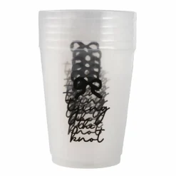 15.5oz. Tying the Knot Frosted Plastic Cups, 6ct. by Celebrate It™