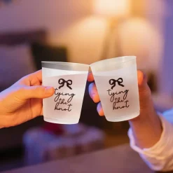 15.5oz. Tying the Knot Frosted Plastic Cups, 6ct. by Celebrate It™
