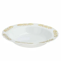12 oz White Plastic Bowls Trim Wedding Banquets