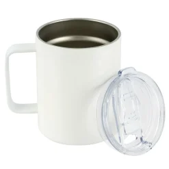 13oz. White Stainless Steel Sublimation Mug with Lid by Make Market®