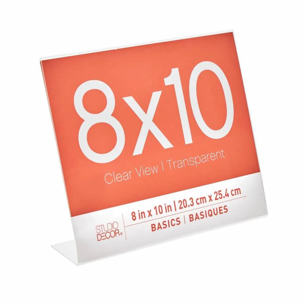 12 Pack: Acrylic Bent Horizontal 8" x 10" Frame, Basics by Studio Décor®