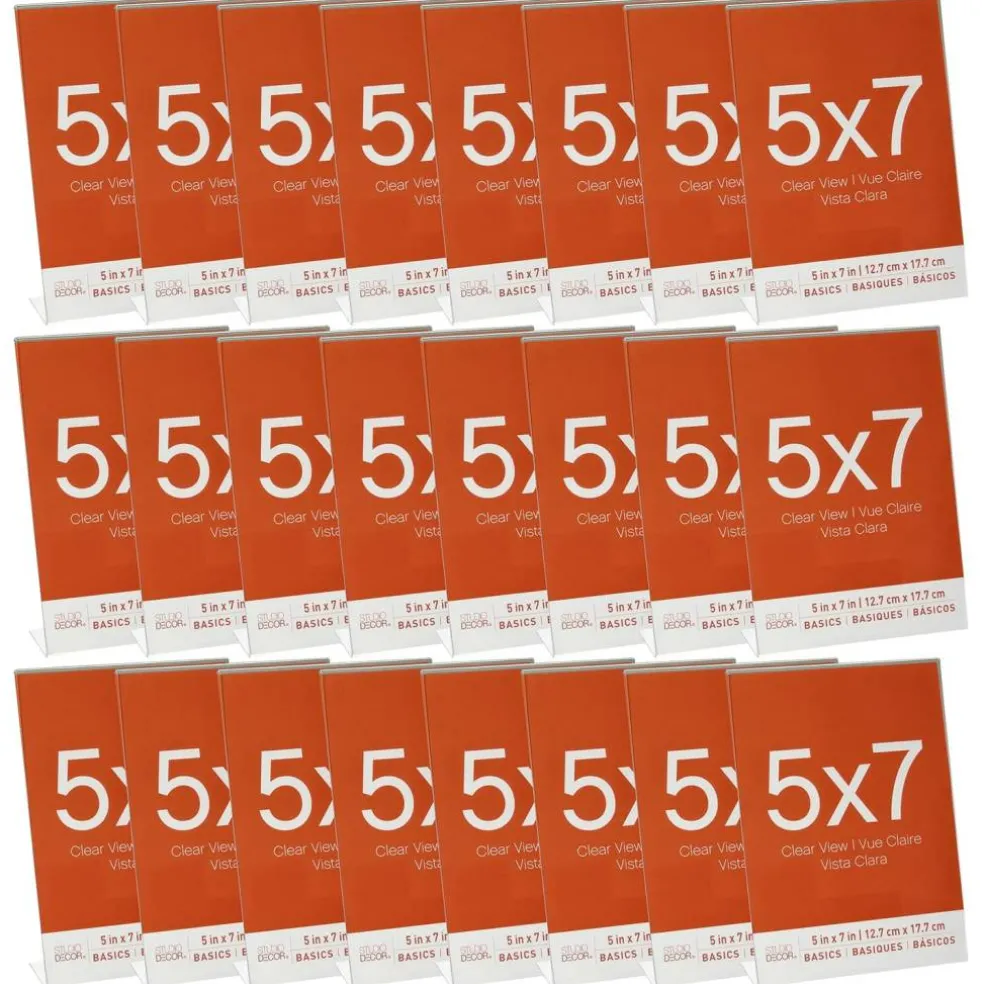 24 Pack: Acrylic Vertical Bent 5" x 7" Frame, Basics by Studio Décor®