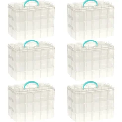 6 Pack: Adjustable Snap Box Jewelry Organizer by Bead Landing™