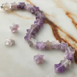 6 Pack: Amethyst Star Beads, 7.5mm by Bead Landing™