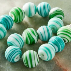 12 Pack: Aqua Mix Round Glass Beads, 12mm by Bead Landing™