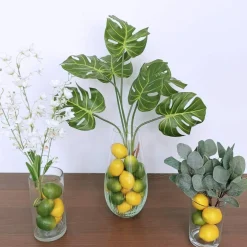 28-Pack Artificial Lemons – Lifelike Green & Yellow Faux Fruits for Home, Kitchen, Party, or Table Decoration