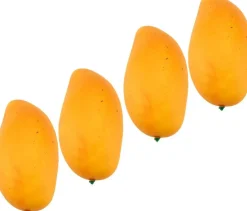 4Pack Artificial Mango,Fake Green Mango Fake Fruit Artificial Fruits