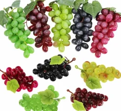 10 Pack Assorted Artificial Grapes Frosted Grape Clusters Decorative Grapes