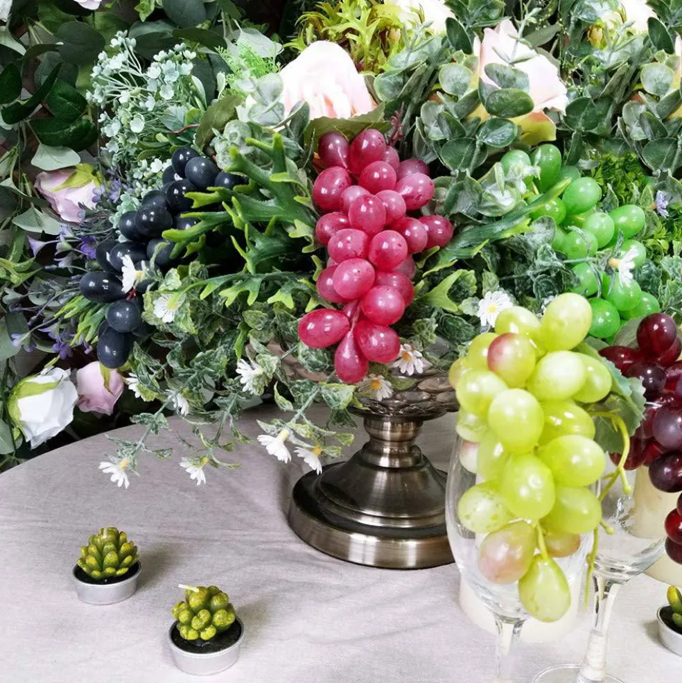 10 Pack Assorted Artificial Grapes Frosted Grape Clusters Decorative Grapes