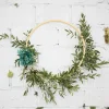 16 Pack Bamboo Floral Hoops Multi Size Wooden Wreath Rings For DIY Crafts Wedding Decor