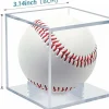 24 Pack Baseball Display Case, UV Protected Acrylic Boxes for Display,Clear Display Case Baseball Cube Memorabilia Showcase Autograph Ball Protector…