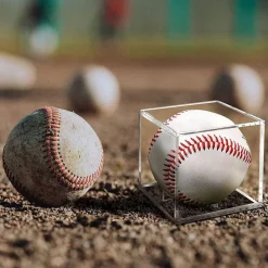 24 Pack Baseball Display Case, UV Protected Acrylic Boxes for Display,Clear Display Case Baseball Cube Memorabilia Showcase Autograph Ball Protector…