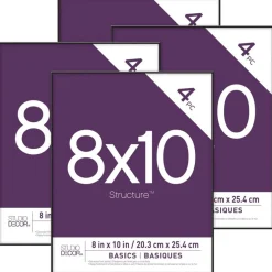 4 Pack Basics 8" x 10" Black Frames by Studio Décor®