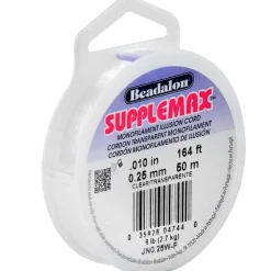12 Pack: Beadalon® Supplemax™ 0.25mm Clear Monofilament Illusion Cord