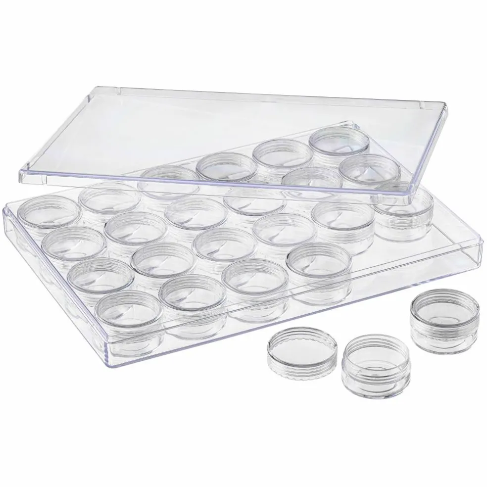 6 Pack: 9.5" Bead Storage Case with Jars by Bead Landing™