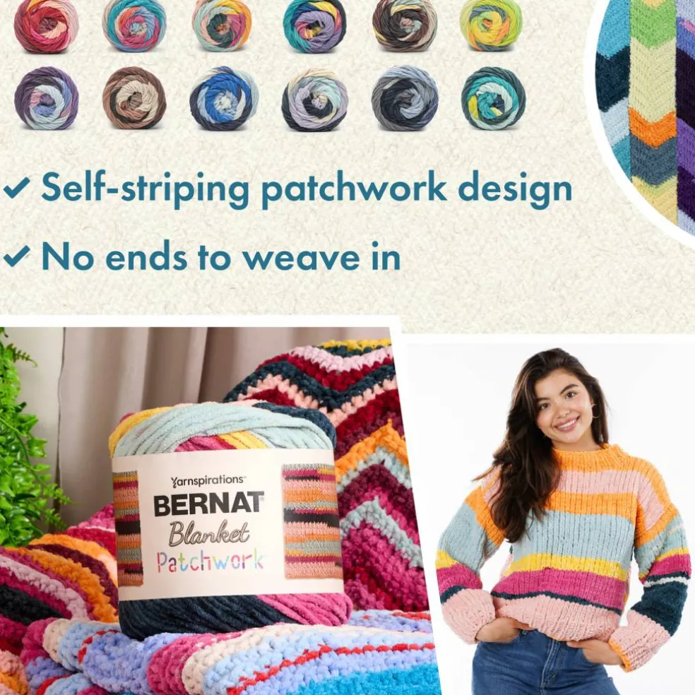 2 Pack Bernat® Blanket Patchwork™ Yarn