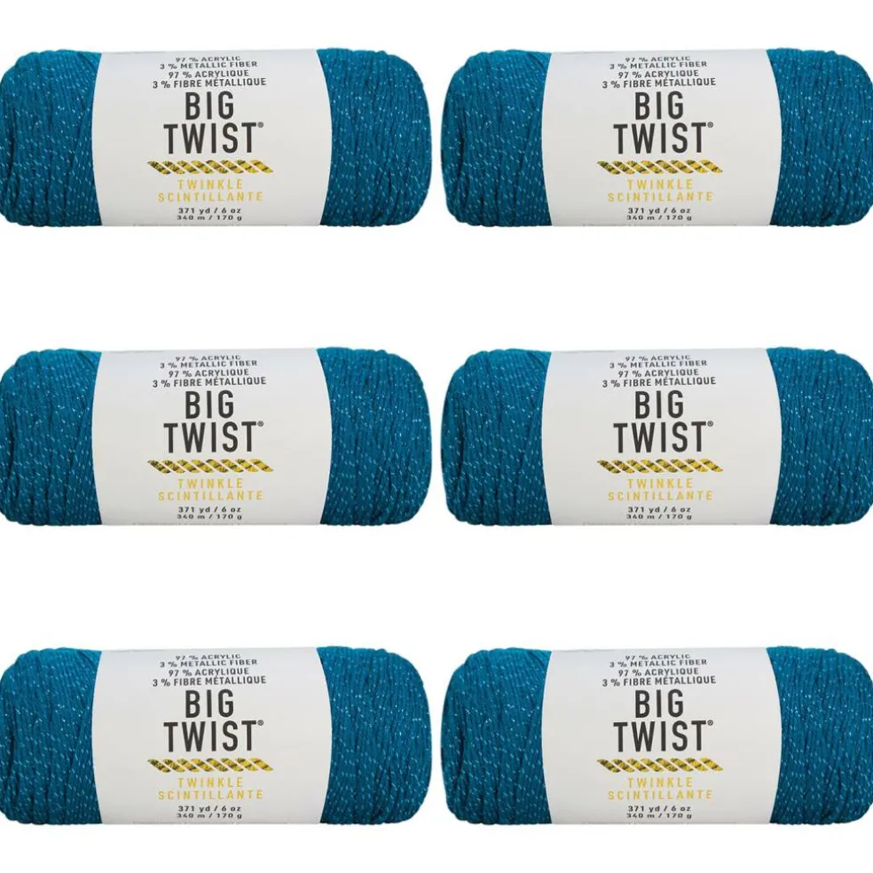 6 Pack: Big Twist® Twinkle Yarn