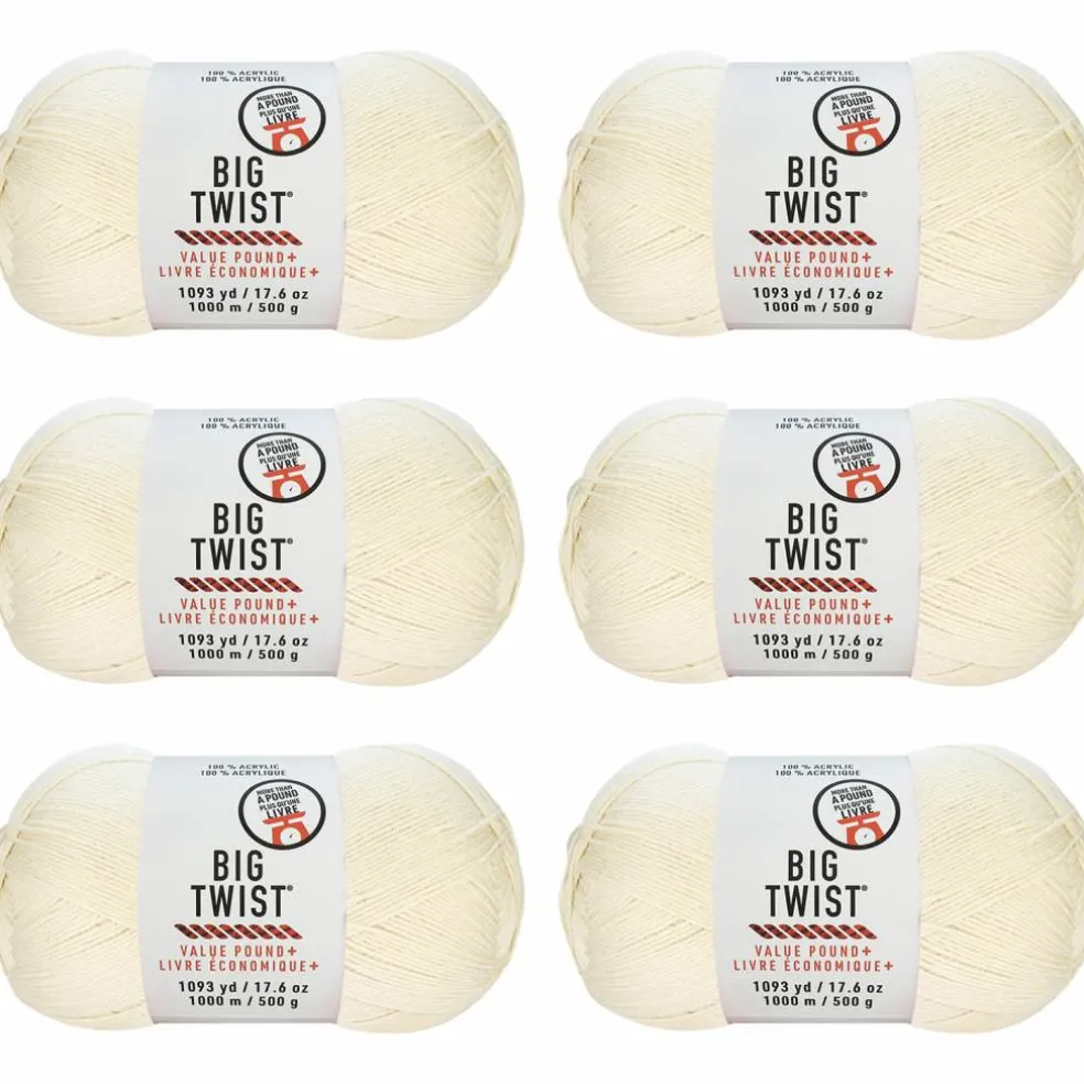 6 Pack: Big Twist® Value Pound+ Yarn