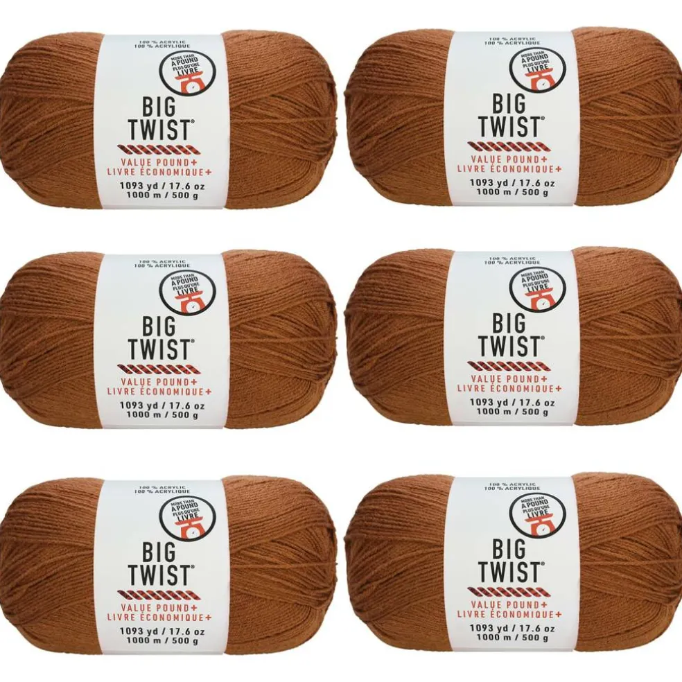 6 Pack: Big Twist® Value Pound+ Yarn