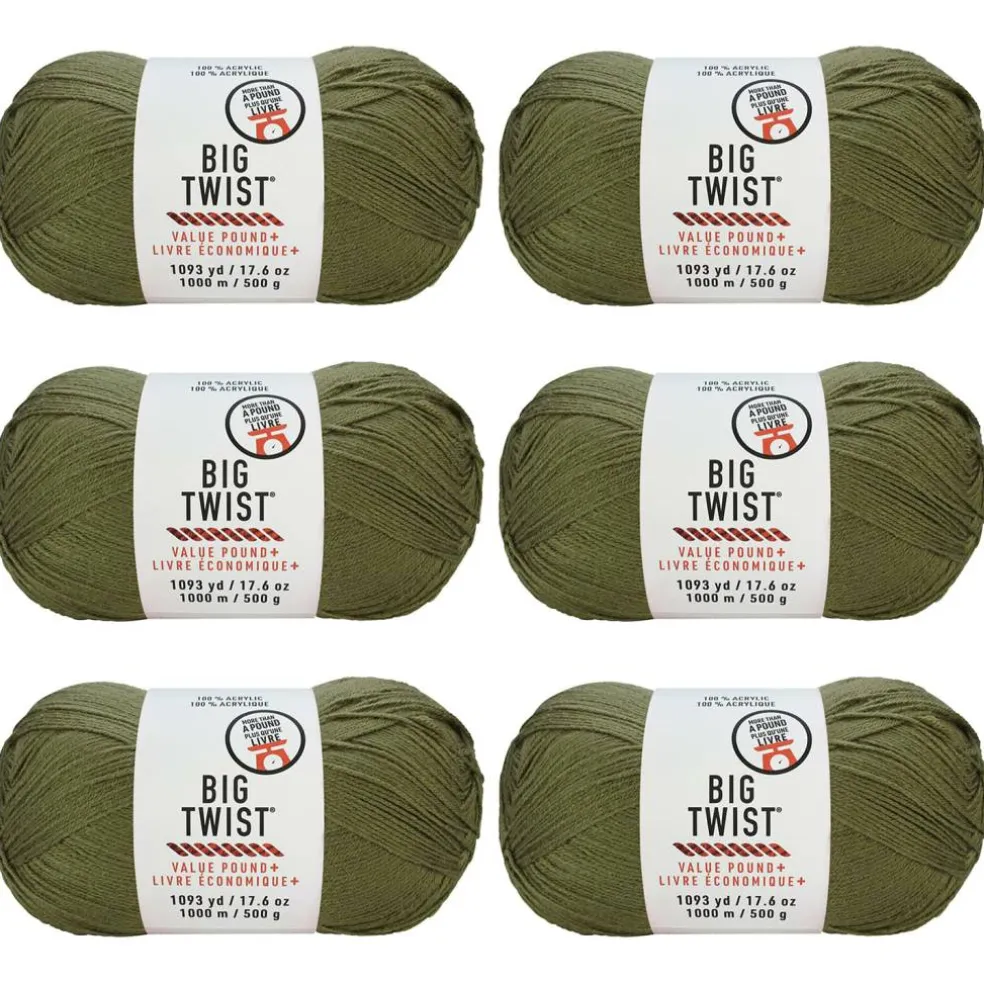 6 Pack: Big Twist® Value Pound+ Yarn
