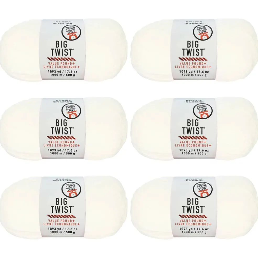 6 Pack: Big Twist® Value Pound+ Yarn